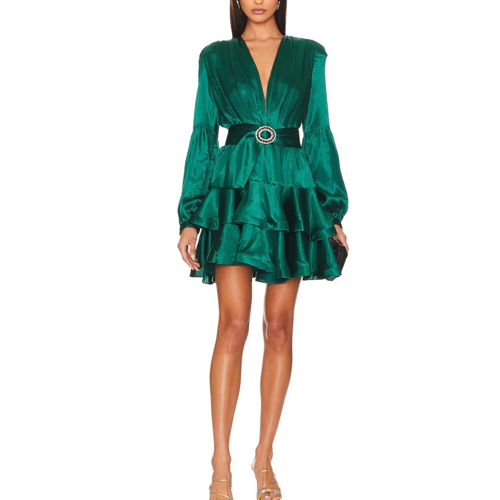 Bronx and Banco Bedouin Mini Dress in Emerald